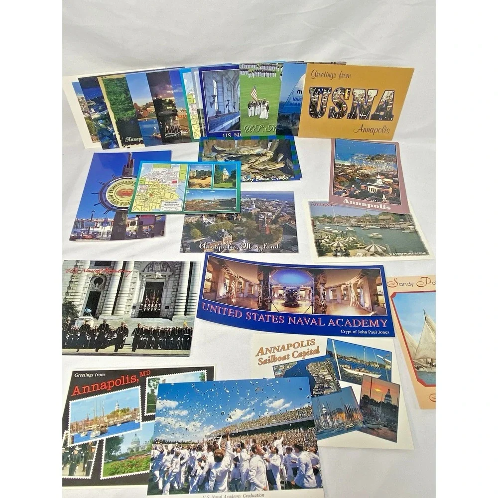 Lot Of 25 80s‎ 90s Maryland Annapolis Naval Academy Ephemera Vintage Postcards